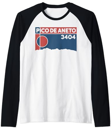 Pico de Aneto Skitour Hike Pirineos Maladeta Senderismo Regalo Camiseta Manga Raglan