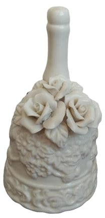 Oshhni Handglocke, Restaurant-Service-Glocke, Keramik, Tischdekoration, Hochzeitsglocke, Klingelglocke, antike dekorative Rufglocke, Handglocke