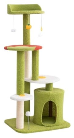 PIPONS Katzenbaum Kratzbaum Kratzbaum, Baumturm Mit Katzenwohnung, Kleiner Katzenturm Mit Kratzbaum Und Mit Sisal Überzogenem Kratzbaum katzenkratzbaum
