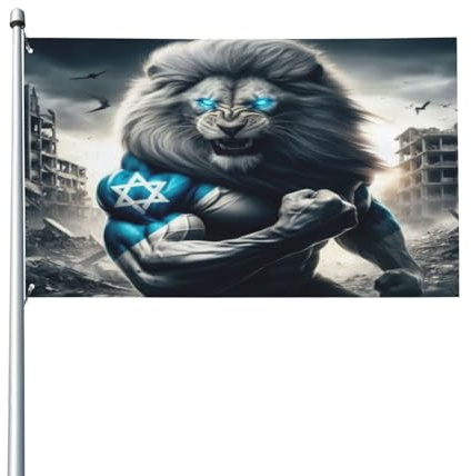 Bandiera Della Palestina Israele Classica Striscioni Di Bunting Decorative Bandierine Rinforzo Bandiere Da Balcone 90X150Cm