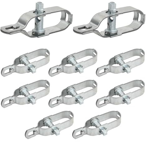 10 Pezzi Giardinaggio Tenditore, Tenditori per Filo Acciaio, Tenditore del Filo Zincato, Tendifilo per Giardino, Vigneto, Fattorie, Lunghezza 90mm