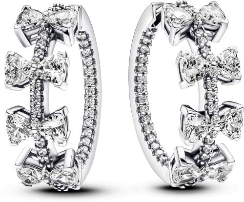 Pandora Timeless Funkelnde Schleifen-Reihe Ohrringe aus Sterling Silber mit Zirkonia, 293545C01