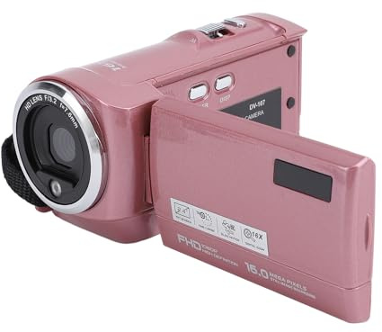 Bewinner Caméscope Vidéo, Caméscope Vlogging à Zoom Numérique 16X, Caméscope Full HD 2K Caméra Vidéo Numérique 48MP 16X, Enregistreur de Caméra Vlogging à écran IPS de 2,4 Pouces pour
