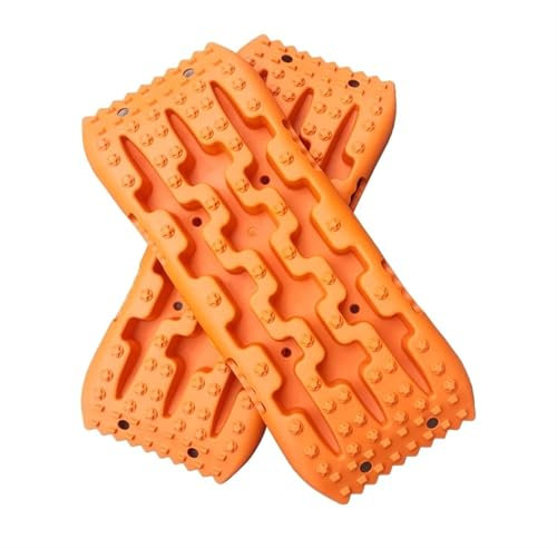 NihaoWXM Sandbleche Offroad 2 stück 70 cm Auto Traktion Bord Notfall Mini-Größe Tracks Traktion Matte for Off-Road Sand Schlamm Schnee(Orange)