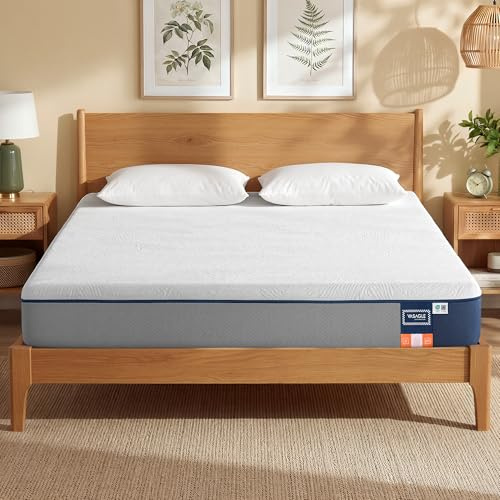 VASAGLE Matelas 140x190 Épaisseur 25 cm,Matelas en Mousse à Mémoire de Forme RMZ133QZ01