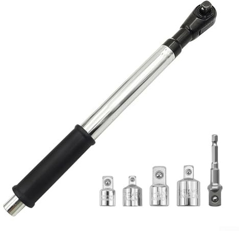 Yuanpgky Llave combinada | 43.5 cm para diseño delgado con sistema de cambio rápido de 3 segundos | Extensor de llave de par alto para cabezales de conductor de 3/8, 1/2, 1/4 | Compatible con (6