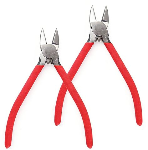 2PCS Wire Cutters, 6 Flush Cutter Side Cutter, Spring Loaded Cutting Plier | Spring Loaded Cutting Pliers with Non-slip Handle, Heavy Duty Wire Cutters for Jewelry Making, Crafts