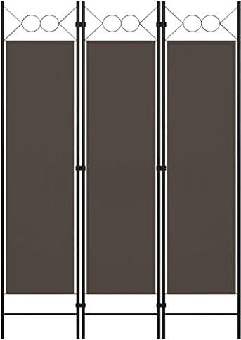 vidaXL Cloison de Séparation 3 Panneaux Séparateur de Pièce Diviseur Ecran d'Intimité Paravent Chambre à Coucher Intérieur Anthracite 120x180 cm
