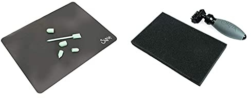 Sizzix, Multicolore, Attrezzi Per Pistola A Colla 663005, Kit Di 6 Pz, Taglia Unica, 31 X 5.7 X 5.5 Cm & Spazzola E Tappetino Di Spugna 660513, Set Di 2 Pezzi, Multicolore, Taglia Unica