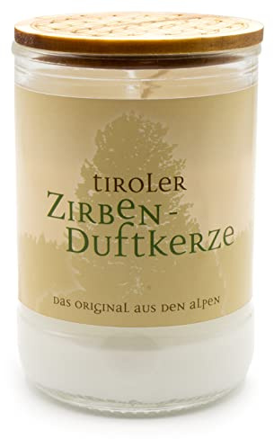 Tiroler Zirbenkissen Zirbenkerze mit Zirbenholzdeckel Blume des Lebens