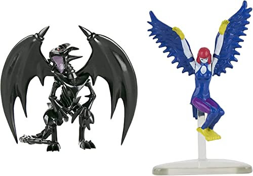 Super Impulse 5502C Yu Gi Oh - Figure articolate altamente dettagliate da 9,5 cm. Il set include Harpie Lady e drago nero dagli occhi rossi