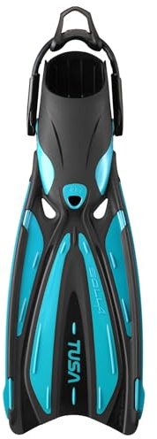 TUSA SF-0114 Solla Scuba Diving Fins with Bungee Strap, Medium, Ocean Green