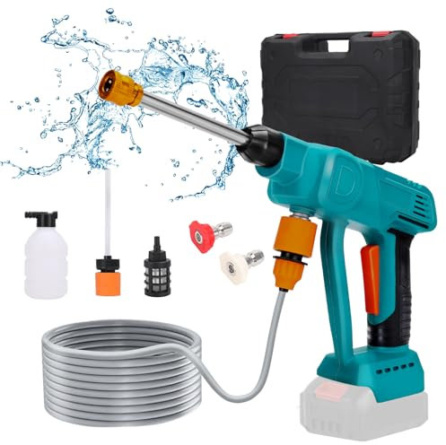 WingFly Cordless Pressure Washer for Makita Battery 18V, Portable High-Pressure Washer 5m Hose, Nozzle, Battery Pressure Washer for Car/Floor/Garden Cleaning & Watering(No Battery)