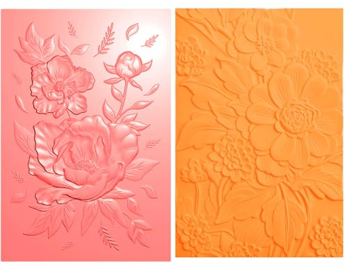 BAOFALI 2PCS 3D Embossing Folder for Card Making Texture Fades Blossom Bloom Floral for DIY Scrapbooking Paper Crafting Handmade Crafts Scrapbooking Arts Supplies Scrapbook Decor