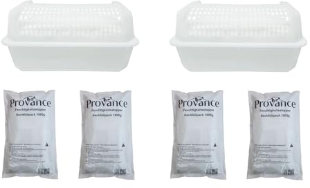 1-12 Boxen XL Luftentfeuchter Sets mit 2x1000g Granulat Raumentfeuchter (2x Box plus 4x 1000g Granulat)