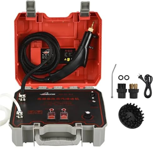 HENGCHUG Limpiador a Vapor de Alta Temperatura y presión Máquina de Limpieza a Vapor presurizada Multiusos Pulso de Alta presión 110 V/220 V(Red,110 V)