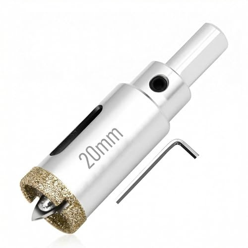 20mm Diamond Drill Bit with Center Pilot | Hole saw cutter for tile, glass, porcelain, marble and granite, suitable for wet or dry drilling.