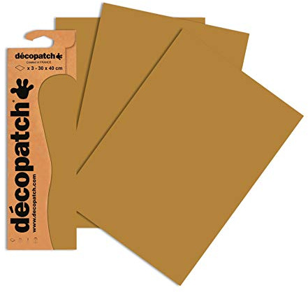 Décopatch Papier No. 229 (gold Uni, 395 x 298 mm) 3er Pack