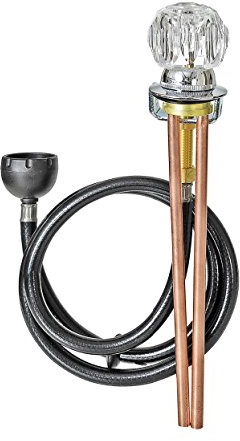 Pibbs 562 Salon Shampoo Bowl Faucet Kit - Single-Handle Mixing Faucet with Hose Receiver Plate, Shampoo Hose & Hardware - Copper Water Lines, Delta Ball Handle - Fits Standard Wall-Hung Bowls, PIB-562