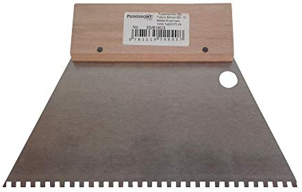 Fugodicht Leim Klebstoff Zahnspachtel Bodenleger Normalstahl C3 3x3mm gezahnt 180mm