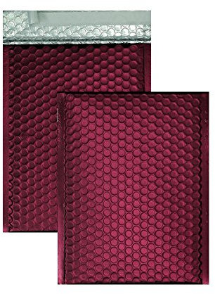 Farbige Luftpolstertaschen | Premium | 200 x 250 mm Rot - Bordeaux | mit Abziehstreifen | 10 Stück | Blanke Briefhüllen