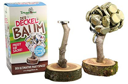 Deggelbam das Original 2.0 -geölt- – Genialer Baum mit extra starkem Magnet für 50 Kronkorken als witziges Geschenk für Männer oder Partyraum-Ausstattung & Bardeko – Handgemacht in Bayern