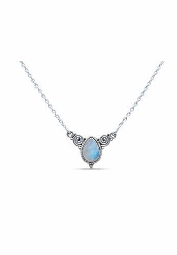 mantraroma Kette 925 Silber SENI mit Edelstein