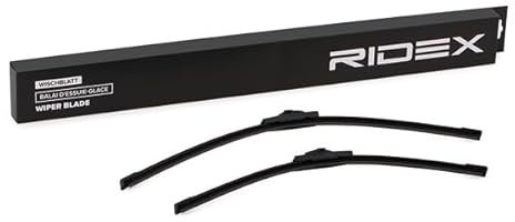 RIDEX Escobilla Limpiaparabrisas Juego de 2 Escobillas con spoiler Delante | Tipo de escobilla: Escobilla con hoja plana Sin marco | Longitud 1: 550mm | Longitud 2: 450mm 298W0069