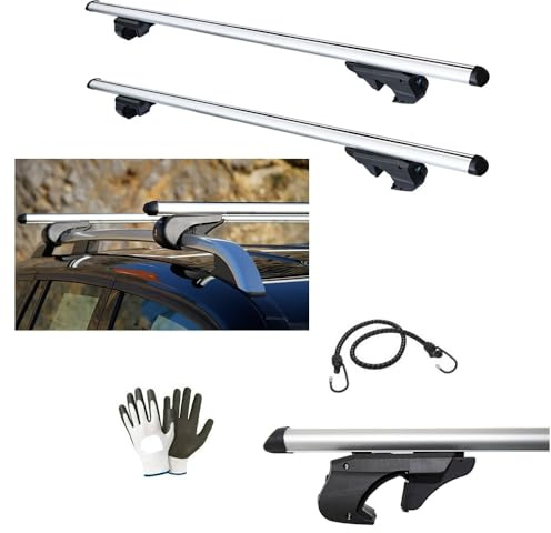 KOMPATIBEL MIT Volkswagen Touran II 2017 DACHTRÄGER FÜR AUTODACH 135CM BAR FÜR Autos MIT RELING, DIE Nicht VOLLSTÄNDIG AM Dach BEFESTIGT SIND Aluminium-GEPÄCKTRÄGER