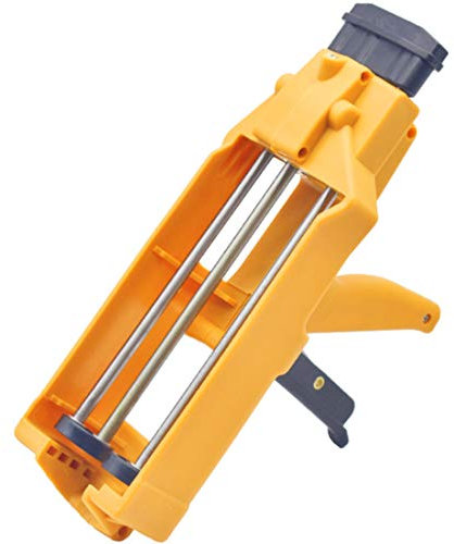 Manual Dual Caulking Gun, Dual Component Adhesive Applicator for Panel Bond with 2 Part Cartridge, Dual Cartridge Epoxy Adhesive Gun, 400 ML