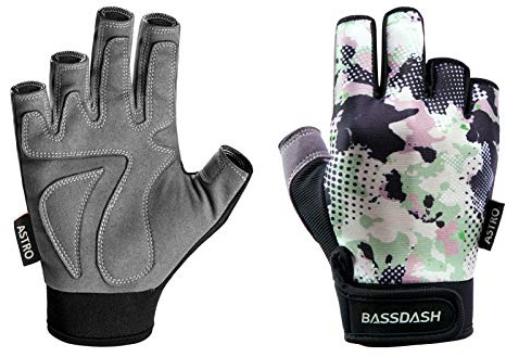 Bassdash Astro Fahrradhandschuhe Trainingshandschuhe Angelhandschuhe Fingerlose Winter Handschuhe rutschfest Atmungsaktiv Kletterhandschuhe für Angeln Motoradfahren Klettern Fitness