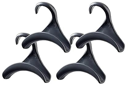 Gittcoll PP Handtaschenhaken Sicherheitsbügel Platzsparend Tragbarer Halter für Hängetasche Umhängetasche Krawatten Schal Gürtel Schal für Kleiderschrank Schrank Display Geschenk, 4 Pcs (Schwarz)