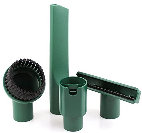 Juego de cepillos y boquillas para aspiradora | 4 partes | Adecuado para Vorwerk Kobold VK 130, 131, 135, 136, 140, 150, 200 - Vorwerk Tiger VT 252, 260, 265, 270, 300, VT252, VT260, VT270, VT300