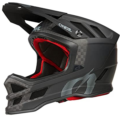 O'NEAL | Mountainbike-Helm | MTB Downhill | Dri-Lex® Innenfutter, IPX® Aufprallabsorptionstechnologie, leichte Kohlefaserschale | BLADE Carbon IPX® Helmet V.22 | Erwachsene | Schwarz Carbon | Größe XS