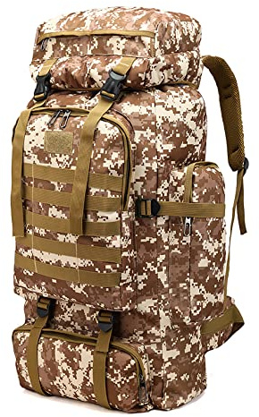 Yinghesheng Notfallrucksack wasserdicht Fluchtrucksack 80L Wanderrucksack Militär rucksäcke Fluchtrucksack armee notfall ausrüstung Camping Jagd Trekking Klettern Rucksack
