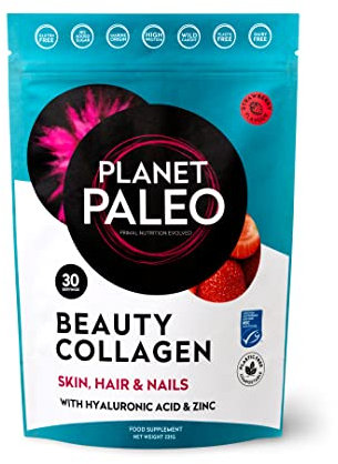 Beauty Marine Collagen Powder - Nourishes Hair, Skin & Nails, Bone & Joint Support, Easy to Mix (Strawberry, 231g)
