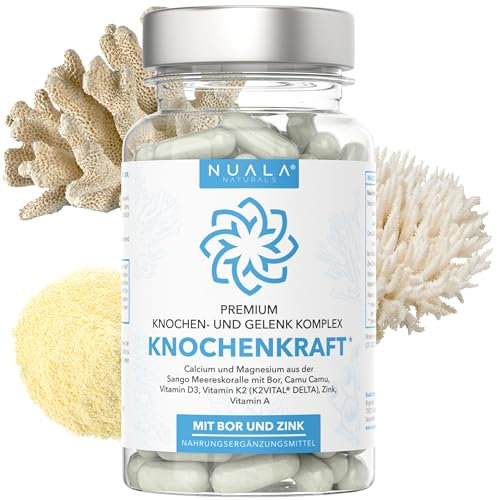 NEU! Sango Meereskoralle Kapseln mit Bor, Calcium, Magnesium, Camu Camu (Vitamin C), Zink, Vitamin A, D3 und K2 VITAL® DELTA - Premium Knochen- und Gelenk-Komplex