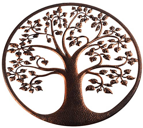 Bronze Tree of Life Garden Wall Plaque Decoration 40cm