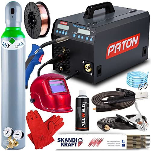 ALLWELD PATON StandardMIG 160 Schweißgerät MIG MAG MMA WIG 230V 50Hz 8-160A, Set zum Auswählen:ProfessionalPlus