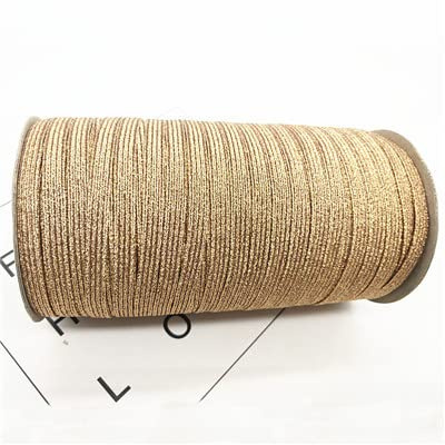 ALRIUS 144 Yardas 6mm Gliiter Oro Plata Colorido elástico Costura Banda elástica Banda de Goma Plana Banda para la Cintura Cuerda elástica Cinta elástica
