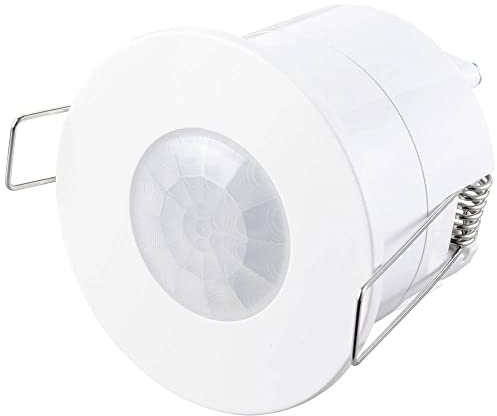 Sygonix SY-5251906 Plafond, encastré Détecteur de Mouvement pour Plafond 360 ° Relais Blanc IP65