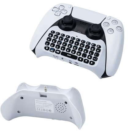 Mcbazel Tastiera Wireless per Controller PS5, Bluetooth 3.0 Mini Gamepad per Controller PS5 con Altoparlante Integrato e Jack Audio da 3,5 mm