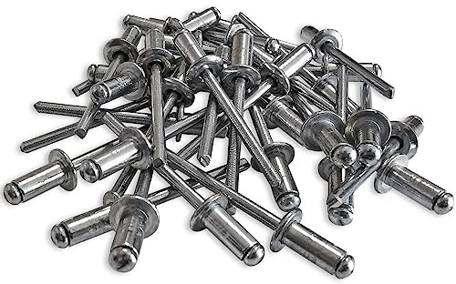 500 RIVETS ALU TETE STANDARD DE 4.8 X 10 TIGE ACIER
