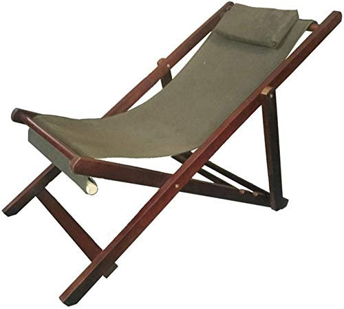 Leichter Sonnenliege-Klappstuhl, Liegestuhl, zusammenklappbar, Mittagspause, Zuhause, Freizeit, Lazy Chair, Sommersessel, Outdoor-Strandstuhl, Siesta-Holz-Loungesessel (Farbe: 1), 1 (Farbe: 4) Present