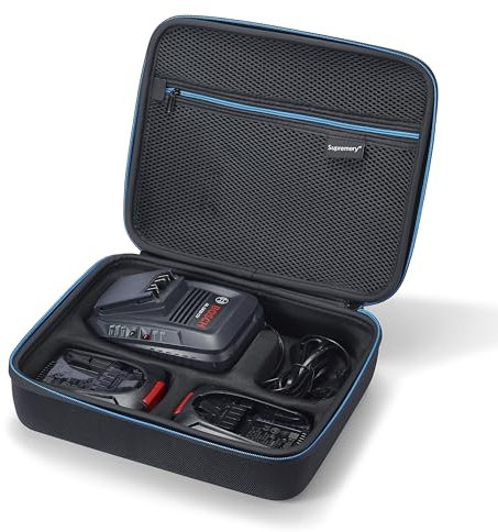 Supremery Tasche kompatibel mit Bosch Ladegerät 18V AL 1830 CV und Werkzeugakku 18V 2,5 Ah Akku Case Zubehör