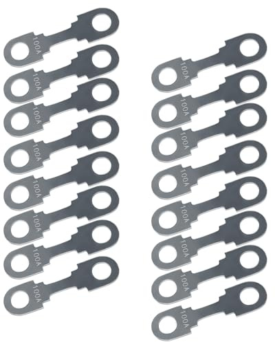 HYRYC Streifensicherungen Blattsicherung Flachsicherungsstreifen 16 Stk Auto Sicherung 30A-200A Maximale Spannung bis 32V, für PKW Wohnmobil