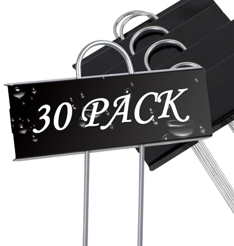 FORUP Metal Plant Labels, 30 Pack Garden Label Markers, Weatherproof Garden Stake Tags, Reusable Planting Gardening Markers, Black