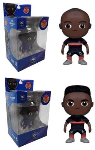 Lot de 2 Figurines de Foot 10 cm, Equipe de France Champions du Monde 1998-2018 FFF - KANTE + Pogba / 6+13 / Football EDF8