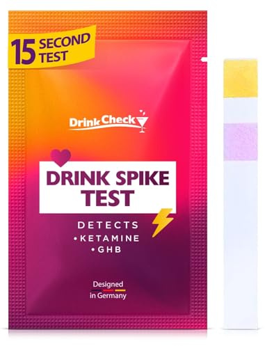 DrinkCheck - Tiras de Prueba para Bebidas | 1 Test Rápido para Detectar Drogas | Protege tu Seguridad en Fiestas, Bares y Eventos