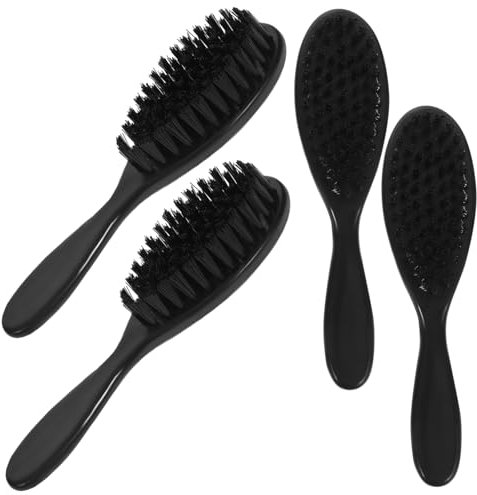 minkissy 4stücke Herren Bartbürste Mit Weichen Borsten Nackenpinsel Und Gesichtsreinigungsbürste Für Bartpflege Und Friseurbedarf Langlebig Und Tragbar